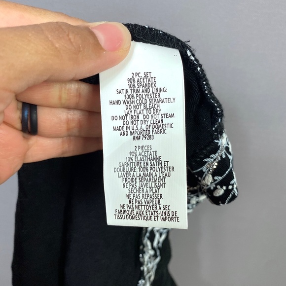 Alex Evenings Jacket/Camisole Floral Glitter Print 2 Piece Set Plus Size… - Picture 12 of 16